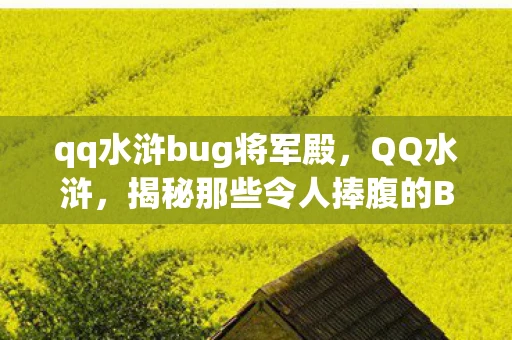 qq水浒bug将军殿，QQ水浒，揭秘那些令人捧腹的BUG