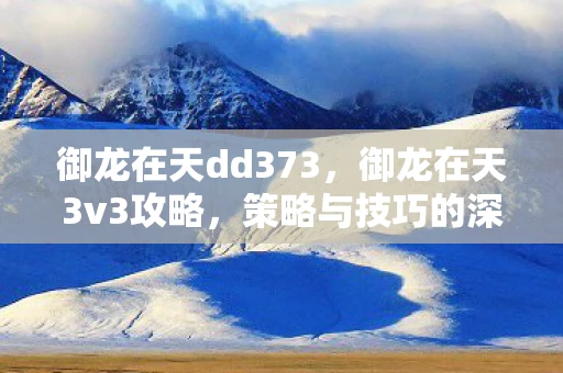 御龙在天dd373，御龙在天3v3攻略，策略与技巧的深度解析