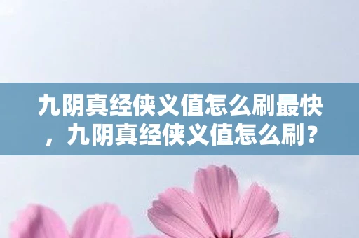 九阴真经侠义值怎么刷最快,九阴真经侠义值怎么刷? 九阴真经侠义值怎么刷最快,九阴真经侠义值怎么刷?