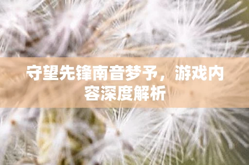 守望先锋南音梦予图片