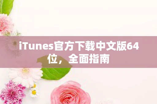 iTunes官方下载中文版64位，全面指南
