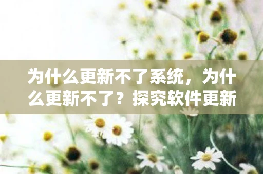 为什么更新不了系统，为什么更新不了？探究软件更新的常见问题与解决方案
