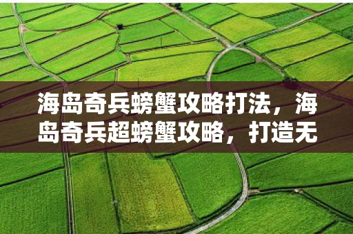 海岛奇兵螃蟹攻略打法,海岛奇兵超螃蟹攻略,打造无敌防御,迎接挑战! 海岛奇兵螃蟹攻略打法,海岛奇兵超螃蟹攻略,打造无敌防御,迎接挑战!