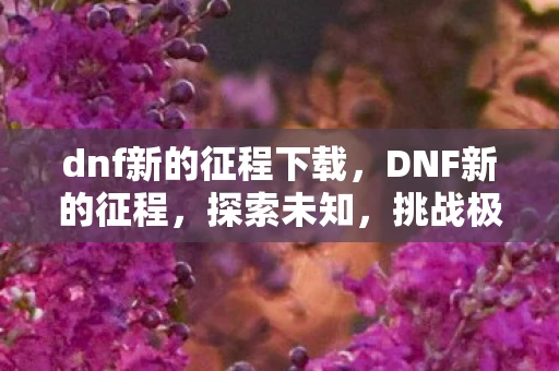 dnf新的征程下载,DNF新的征程,探索未知,挑战极限 dnf新的征程下载,DNF新的征程,探索未知,挑战极限
