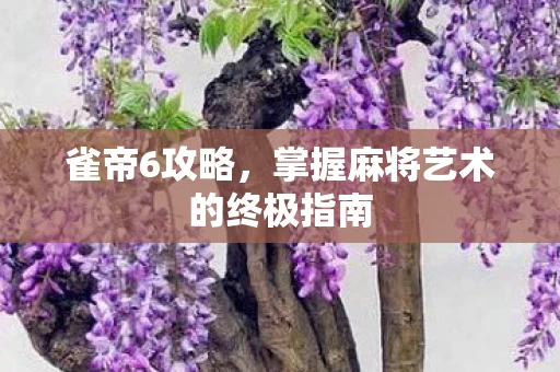 掌握麻将艺术的终极指南图片