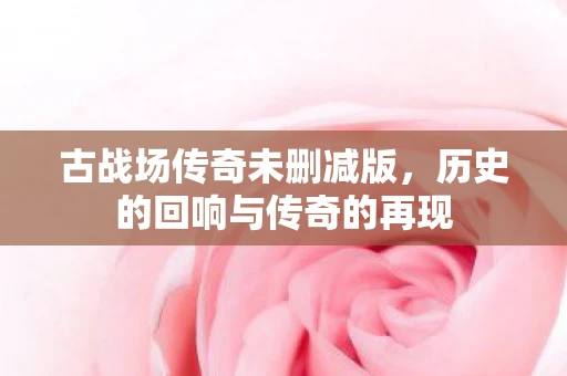 古战场传奇未删减版,历史的回响与传奇的再现 古战场传奇未删减版,历史的回响与传奇的再现