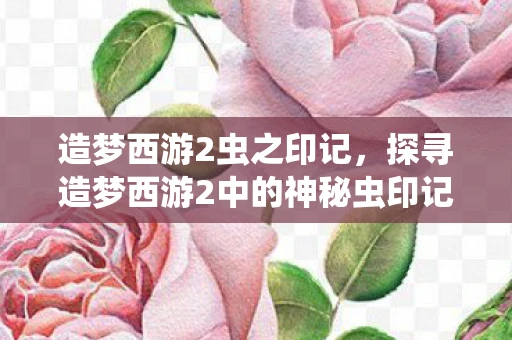 造梦西游2虫之印记，探寻造梦西游2中的神秘虫印记