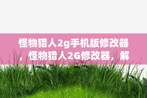怪物猎人2g手机版修改器，怪物猎人2G修改器，解锁无限可能的冒险之旅