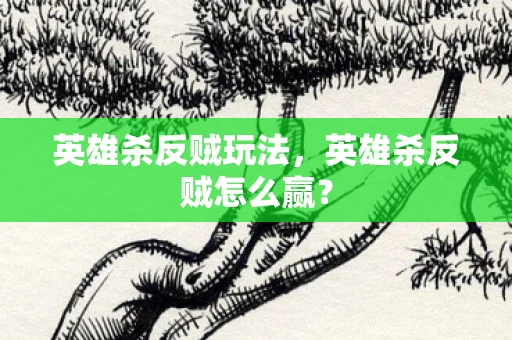 英雄杀反贼玩法，英雄杀反贼怎么赢？