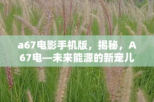 a67电影手机版，揭秘，A67电—未来能源的新宠儿