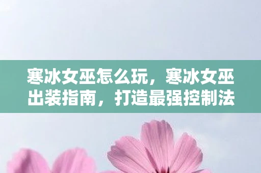 寒冰女巫怎么玩，寒冰女巫出装指南，打造最强控制法师