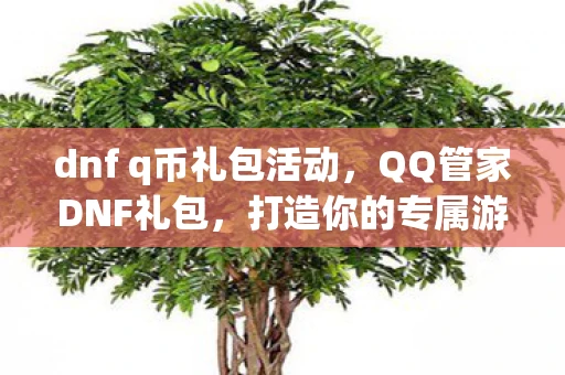 dnf q币礼包活动，QQ管家DNF礼包，打造你的专属游戏装备