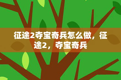 征途2夺宝奇兵怎么做，征途2，夺宝奇兵