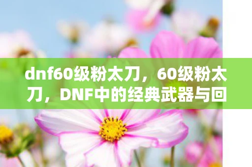 dnf60级粉太刀，60级粉太刀，DNF中的经典武器与回忆
