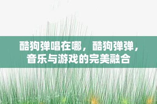 酷狗弹唱在哪,酷狗弹弹,音乐与游戏的完美融合 酷狗弹唱在哪,酷狗弹弹,音乐与游戏的完美融合