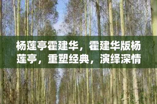 杨莲亭霍建华，霍建华版杨莲亭，重塑经典，演绎深情