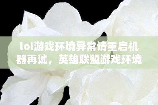 lol游戏环境异常请重启机器再试,英雄联盟游戏环境异常,重启机器,重塑游戏体验 lol游戏环境异常请重启机器再试,英雄联盟游戏环境异常,重启机器,重塑游戏体验