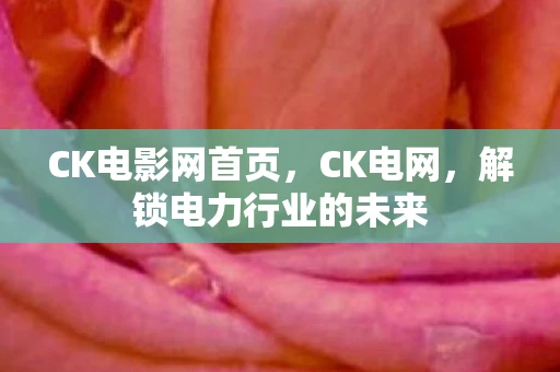 CK电影网首页,CK电网,解锁电力行业的未来 CK电影网首页,CK电网,解锁电力行业的未来