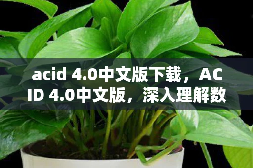acid 4.0中文版下载，ACID 4.0中文版，深入理解数据库事务的基石