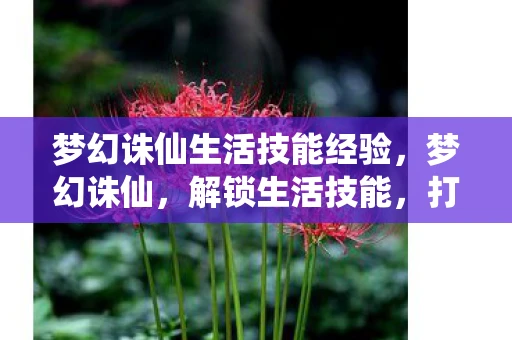 梦幻诛仙生活技能经验，梦幻诛仙，解锁生活技能，打造独特仙侠世界
