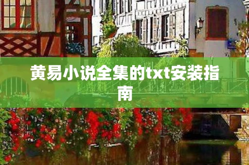 黄易小说全集的txt安装指南图片