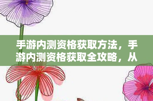 手游内测资格获取方法,手游内测资格获取全攻略,从申请到参与,你不可不知的五大要点 手游内测资格获取方法,手游内测资格获取全攻略,从申请到参与,你不可不知的五大要点