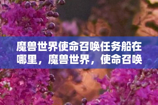 魔兽世界使命召唤任务船在哪里,魔兽世界,使命召唤任务 魔兽世界使命召唤任务船在哪里,魔兽世界,使命召唤任务