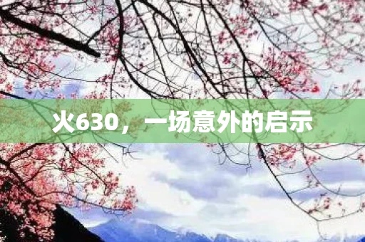 火630，一场意外的启示