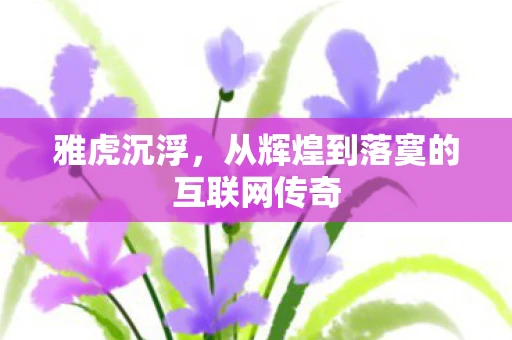 雅虎沉浮，从辉煌到落寞的互联网传奇