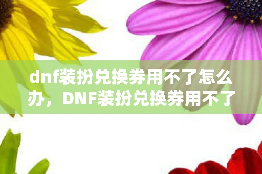 dnf装扮兑换券用不了怎么办，DNF装扮兑换券用不了？这些原因和解决方法你得知道！