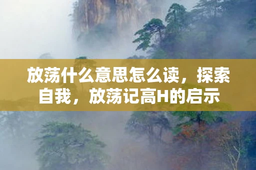 放荡什么意思怎么读，探索自我，放荡记高H的启示