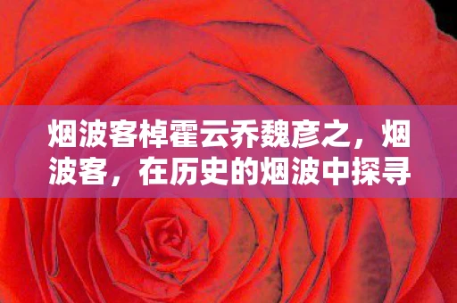 烟波客棹霍云乔魏彦之，烟波客，在历史的烟波中探寻文化的脉络