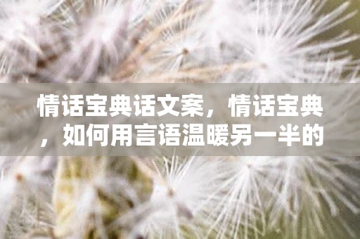 情话宝典话文案，情话宝典，如何用言语温暖另一半的心