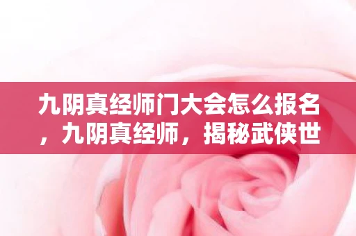 九阴真经师门大会怎么报名，九阴真经师，揭秘武侠世界的神秘经典
