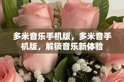 多米音乐手机版，多米音手机版，解锁音乐新体验