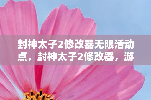 封神太子2修改器无限活动点，封神太子2修改器，游戏乐趣的另一种打开方式