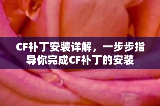 一步步指导你完成CF补丁的安装图片