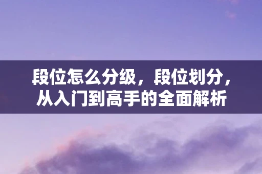 段位怎么分级,段位划分,从入门到高手的全面解析 段位怎么分级,段位划分,从入门到高手的全面解析