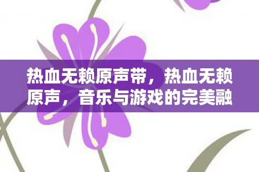 热血无赖原声带，热血无赖原声，音乐与游戏的完美融合
