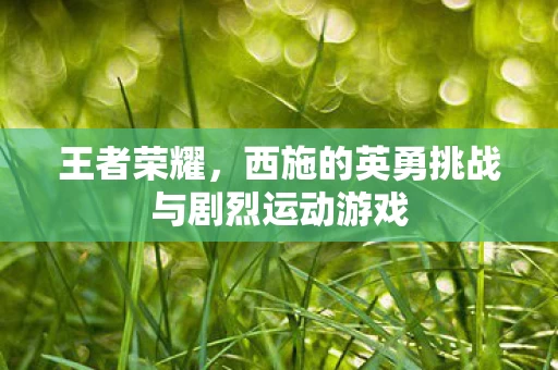 西施的英勇挑战与剧烈运动游戏图片