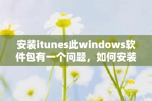 安装itunes此windows软件包有一个问题,如何安装iTunes,详细步骤与注意事项 安装itunes此windows软件包有一个问题,如何安装iTunes,详细步骤与注意事项