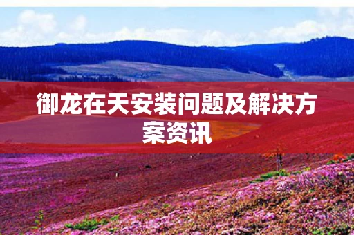 御龙在天安装问题及解决方案资讯图片