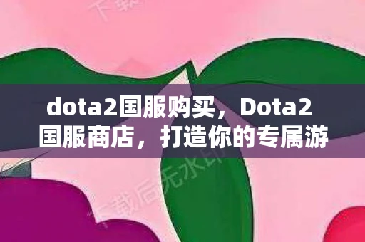 dota2国服购买，Dota2 国服商店，打造你的专属游戏天堂