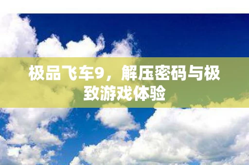 解压密码与极致游戏体验图片