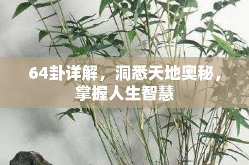 64卦详解，洞悉天地奥秘，掌握人生智慧