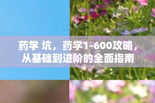 药学 坑，药学1-600攻略，从基础到进阶的全面指南