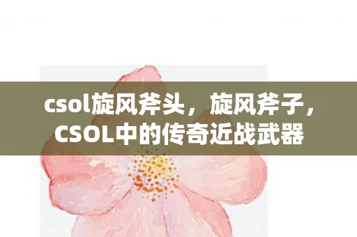 csol旋风斧头，旋风斧子，CSOL中的传奇近战武器