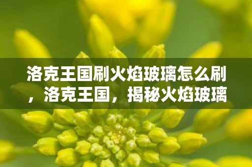 洛克王国刷火焰玻璃怎么刷，洛克王国，揭秘火焰玻璃的获取攻略