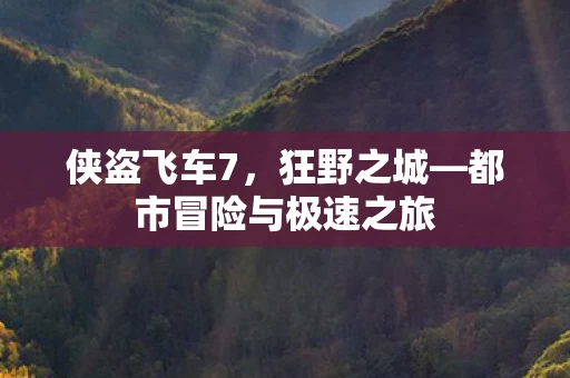 都市冒险与极速之旅图片