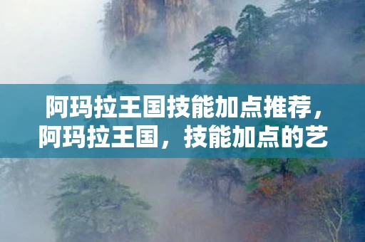 阿玛拉王国技能加点推荐，阿玛拉王国，技能加点的艺术